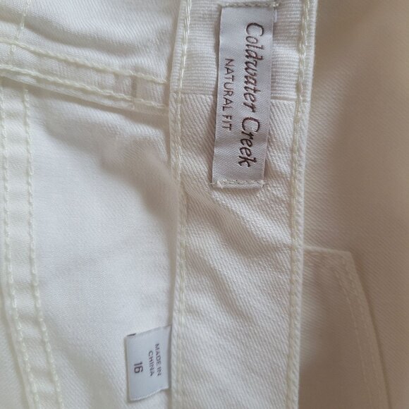 Coldwater Creek Womens Natural Fit White Jeans Size 16 - Picture 4 of 4